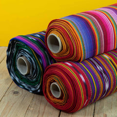 Handwoven Guatemalan Jaspe Fabric-Textiles-Siesta Crafts