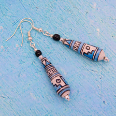 Paso Azul Earrings-Earrings-Siesta Crafts
