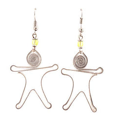 Spiral Person Kenyan Earrings-Earrings-Siesta Crafts