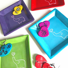 Soapstone Heart Earrings-Earrings-Siesta Crafts