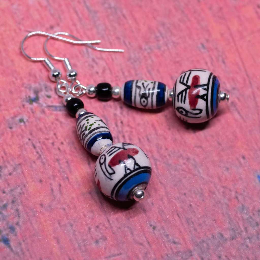 Nazca Pelican Earrings-Earrings-Siesta Crafts