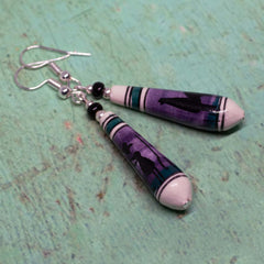 Ink Sky Earrings-Earrings-Siesta Crafts