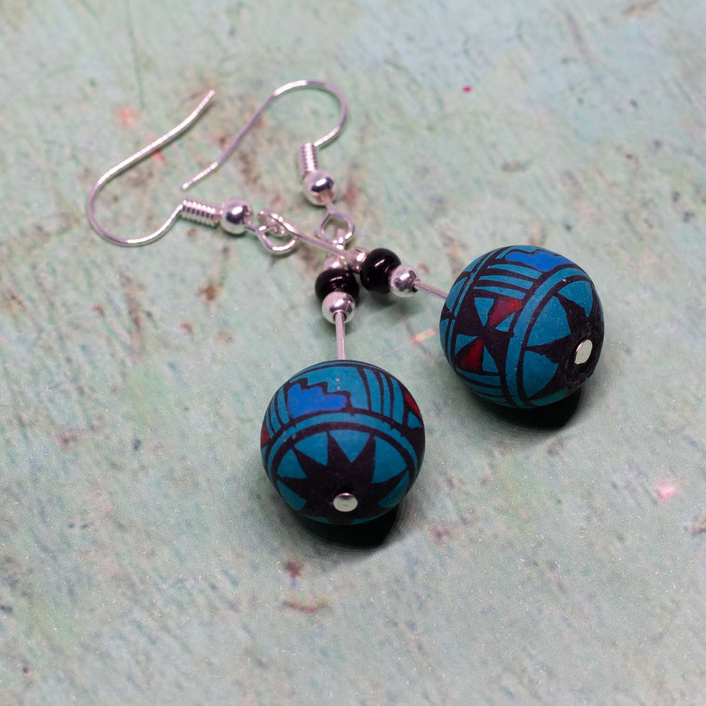 Sea Sphere Earrings-Earrings-Siesta Crafts