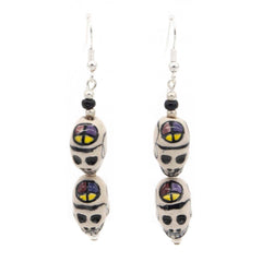 Double Skull Earrings-Earrings-Siesta Crafts