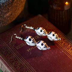 Double Skull Earrings-Earrings-Siesta Crafts