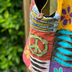 Patchwork Hippy Bag-Bags & Purses-Siesta Crafts