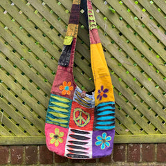 Patchwork Hippy Bag-Bags & Purses-Siesta Crafts