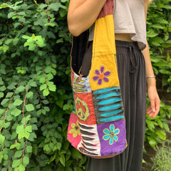 Patchwork Hippy Bag-Bags & Purses-Siesta Crafts