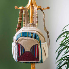 Cotton Nettle and Hemp Backpack-Bags & Purses-Siesta Crafts