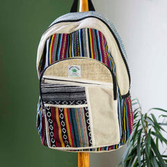 Hemp And Gheri Large Backpack-Bags & Purses-Siesta Crafts