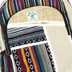 Hemp And Gheri Large Backpack-Bags & Purses-Siesta Crafts