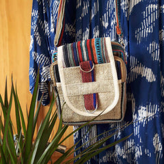 Hemp Patch Explorer Bag-Bags & Purses-Siesta Crafts