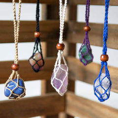 Crystal Holder Necklace-Necklaces & Pendants-Siesta Crafts