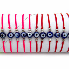 Tube of Simple Evil Eye Wristbands (x50)-Bracelets & Wristbands-Siesta Crafts