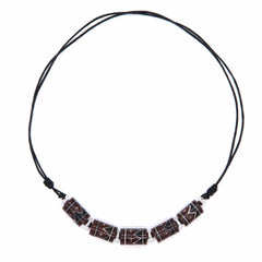 Brown Mountain Bead Necklace-Necklaces & Pendants-Siesta Crafts