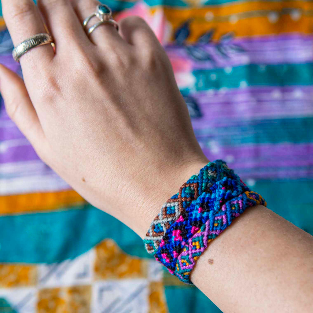 Guatemalan Friendship Bracelet-Bracelets & Wristbands-Siesta Crafts