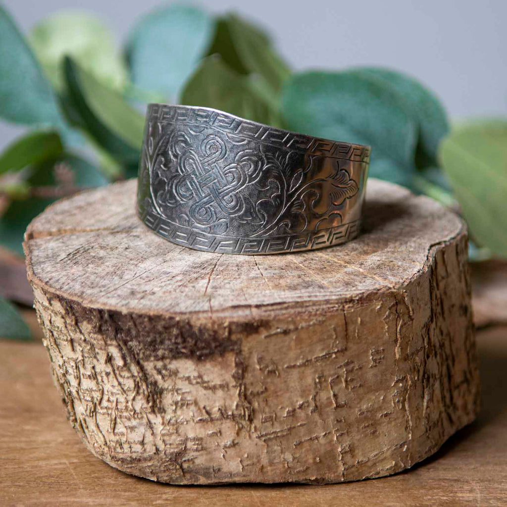 Etched Cuff Bracelet-Bracelets & Wristbands-Siesta Crafts