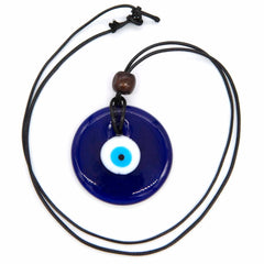 Large Glass Evil Eye Necklace-Necklaces & Pendants-Siesta Crafts