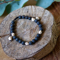 Skull and Lava Bracelet-Bracelets & Wristbands-Siesta Crafts