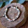 Bone Bead Bracelet - White-Bracelets & Wristbands-Siesta Crafts