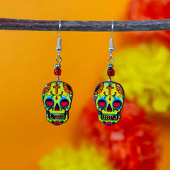 Small Skull Earrings-Earrings-Siesta Crafts