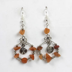 Spiral Stone Earrings-Earrings-Siesta Crafts