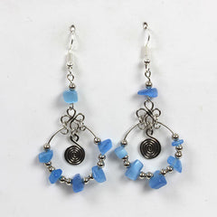 Spiral Stone Earrings-Earrings-Siesta Crafts