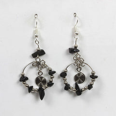 Spiral Stone Earrings-Earrings-Siesta Crafts