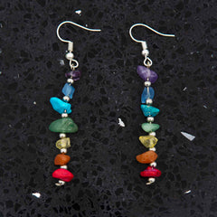 Chakra Stick Earrings-Earrings-Siesta Crafts