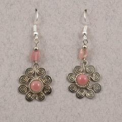 Spiral Flower Earrings-Earrings-Siesta Crafts