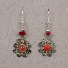Spiral Flower Earrings-Earrings-Siesta Crafts