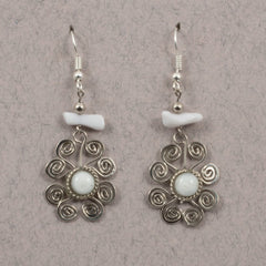 Spiral Flower Earrings-Earrings-Siesta Crafts