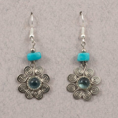 Spiral Flower Earrings-Earrings-Siesta Crafts