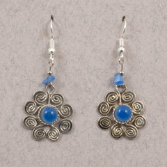 Spiral Flower Earrings-Earrings-Siesta Crafts