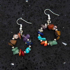 Ring of Stones Earrings-Earrings-Siesta Crafts