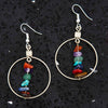 Stone Hoop Earrings-Earrings-Siesta Crafts