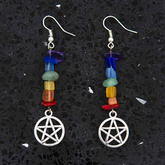 Pentacle Earrings-Earrings-Siesta Crafts