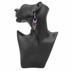 Peacock Bead Earrings-Earrings-Siesta Crafts