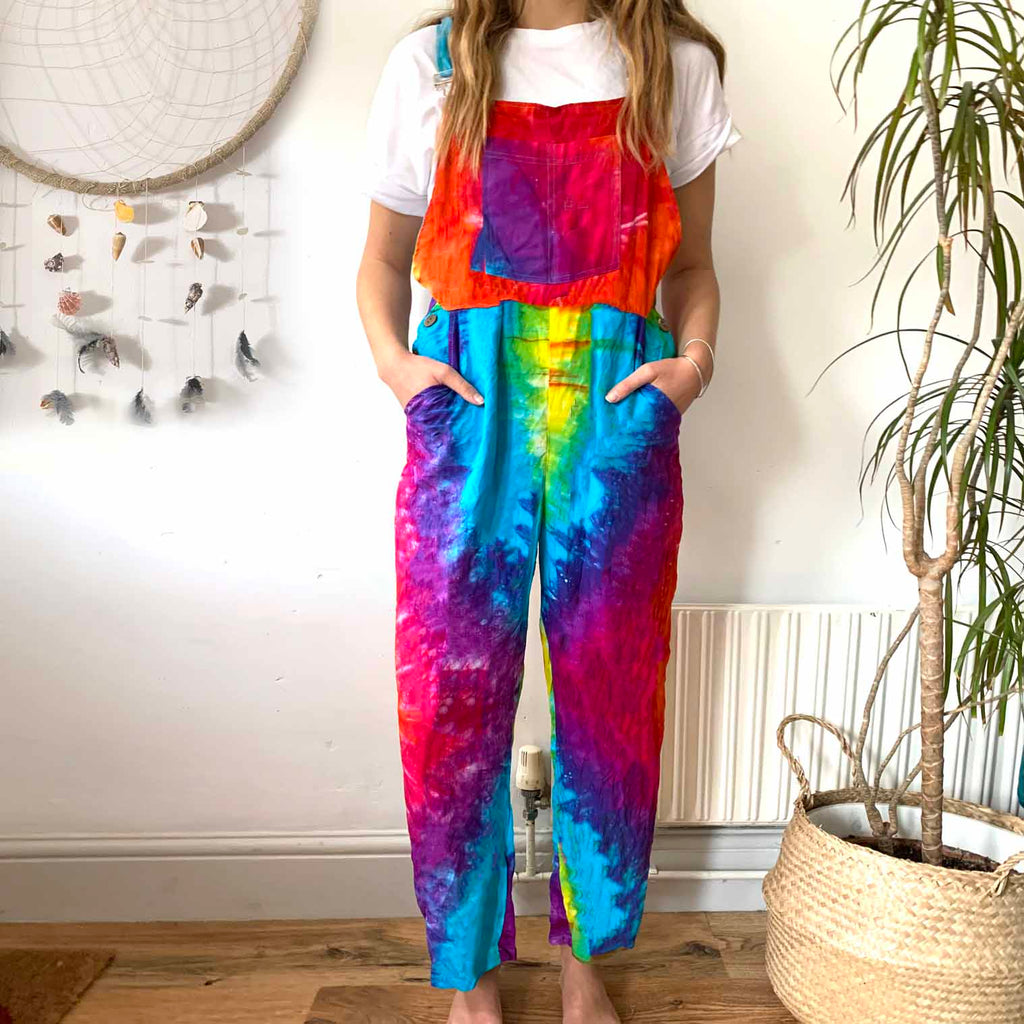 Rainbow Dungarees-Dungarees & Jumpsuits-Siesta Crafts