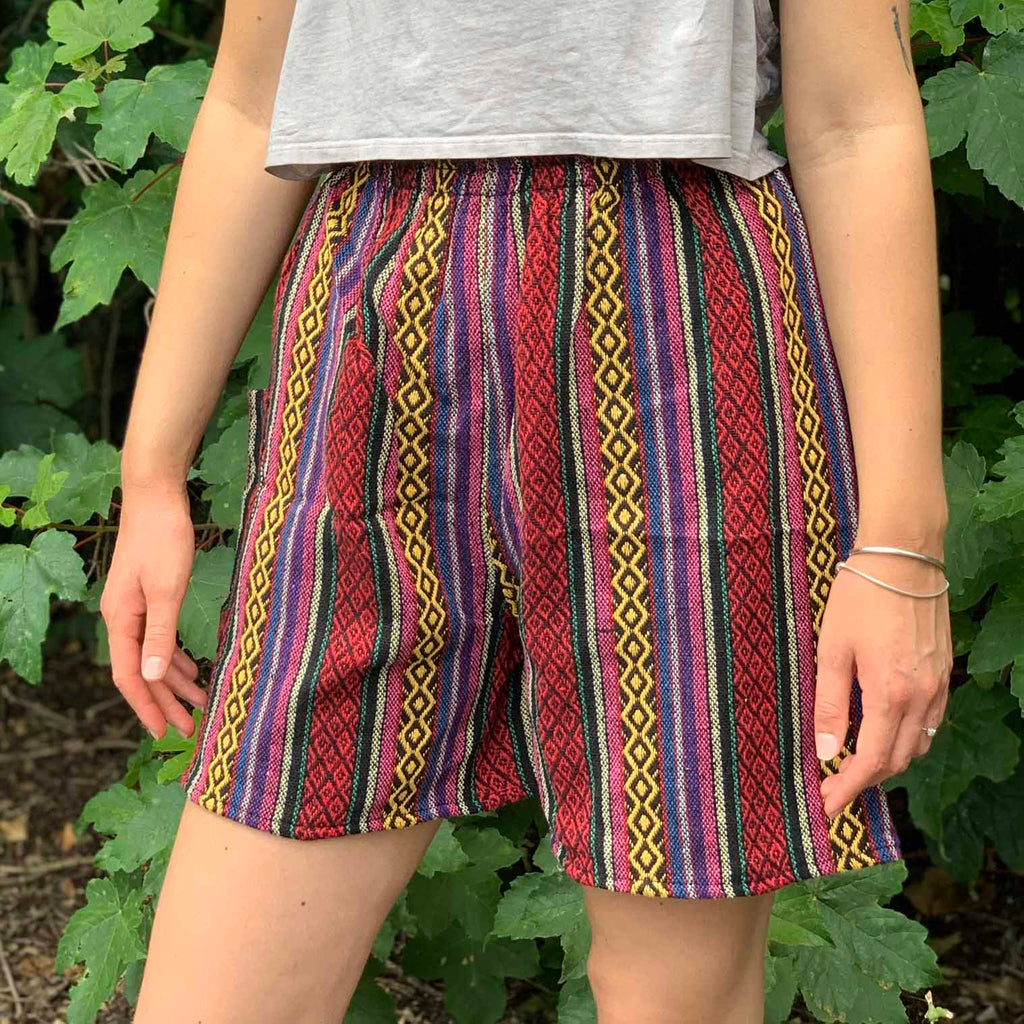 Thai Weave Shorts-Shorts-Siesta Crafts