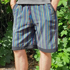 Stripe and Trim Shorts-Shorts-Siesta Crafts
