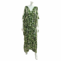 Jungle Print Split Sleeve Kaftan-Tops-Siesta Crafts