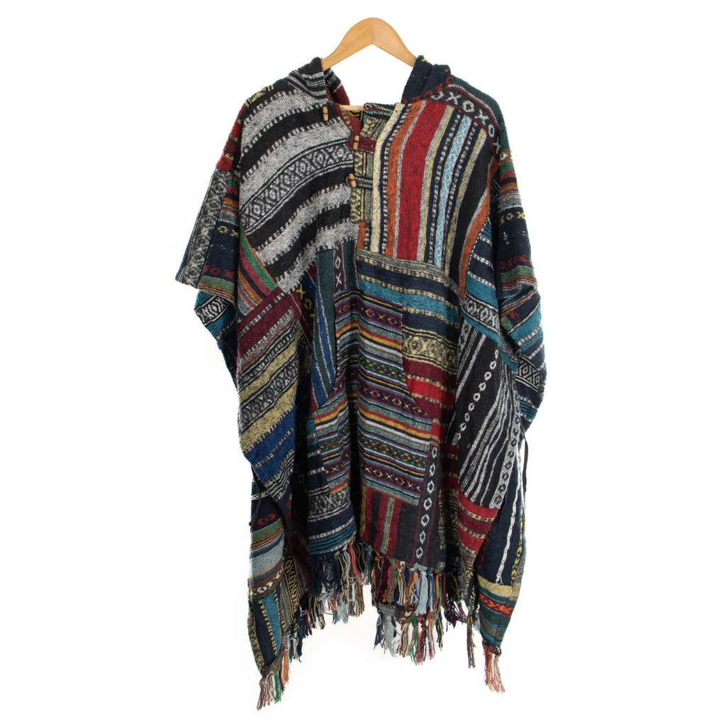 Long Patch Poncho-Coats, Jackets & Ponchos-Siesta Crafts
