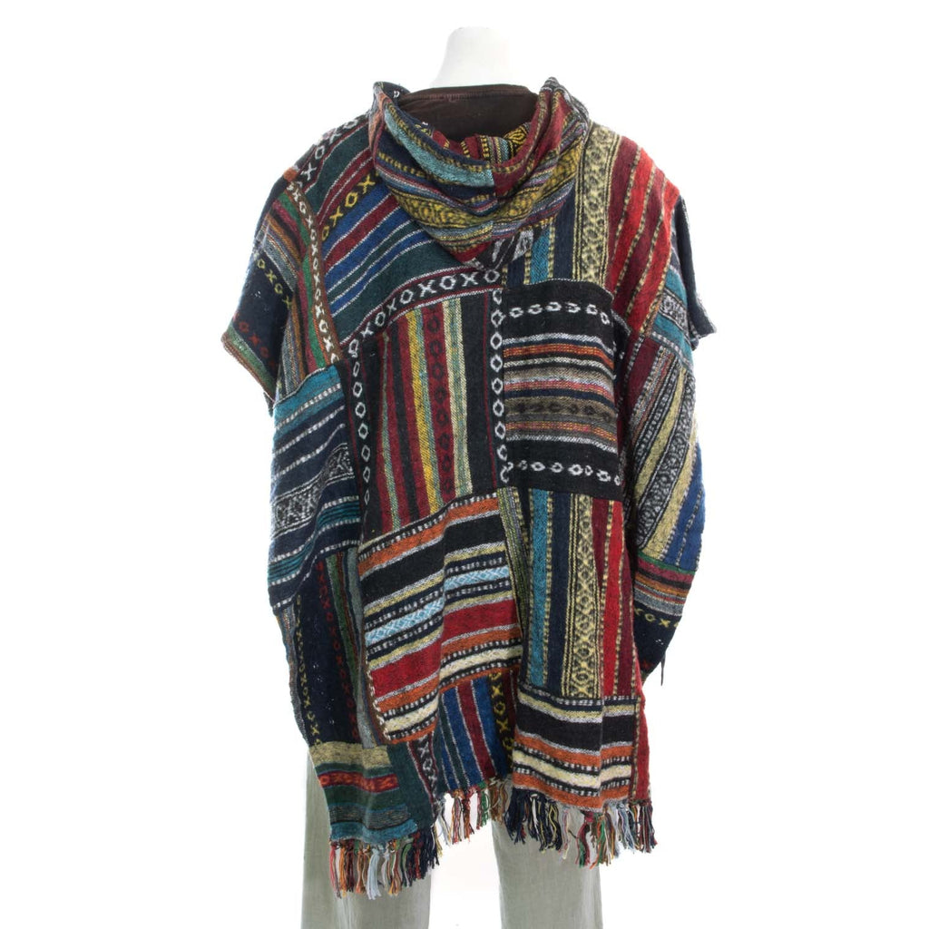 Long Patch Poncho-Coats, Jackets & Ponchos-Siesta Crafts