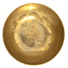 Special Etched Buddha Singing Bowl No. 6-Singing Bowls-Siesta Crafts