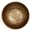 Flower of Life and Conch Etched Singing Bowl No.17-Singing Bowls-Siesta Crafts