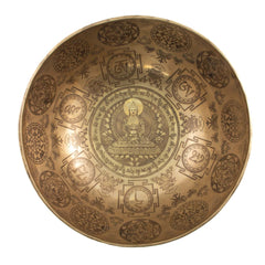 Buddha Etched Singing Bowl No.18-Singing Bowls-Siesta Crafts