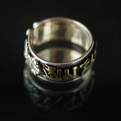 Nepalese Silver Om Ring-Rings-Siesta Crafts