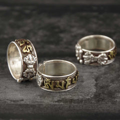 Nepalese Silver Om Ring-Rings-Siesta Crafts