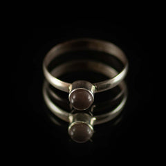 Moonstone Nepalese Silver Ring-Rings-Siesta Crafts